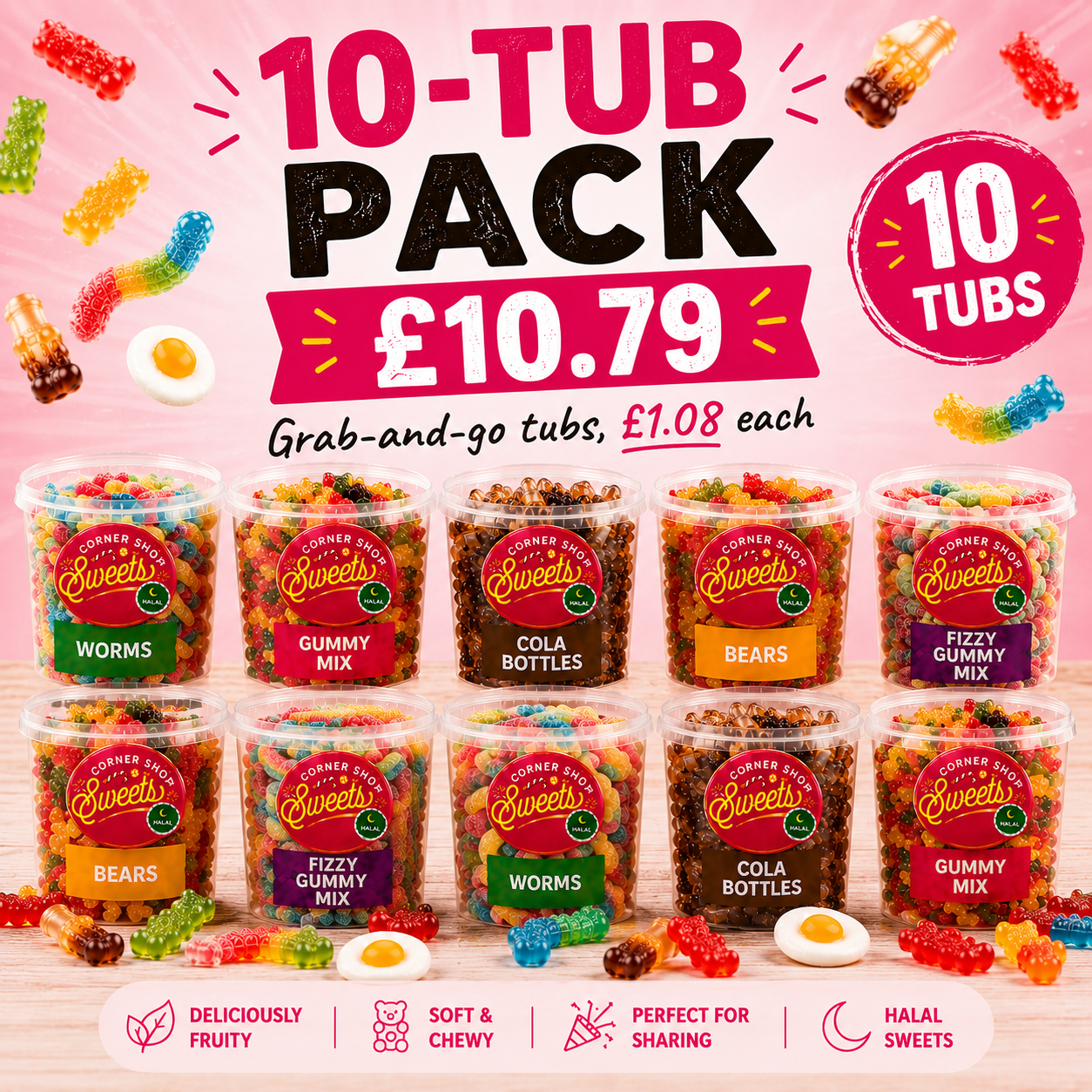 10 Tub Mix and Match Sweets Bundle